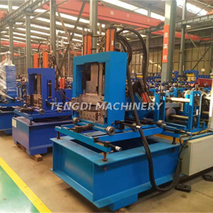 Galvanized Cold Formed Section Steel Structural C Purlin Profile Cold Roll Forming Machine 